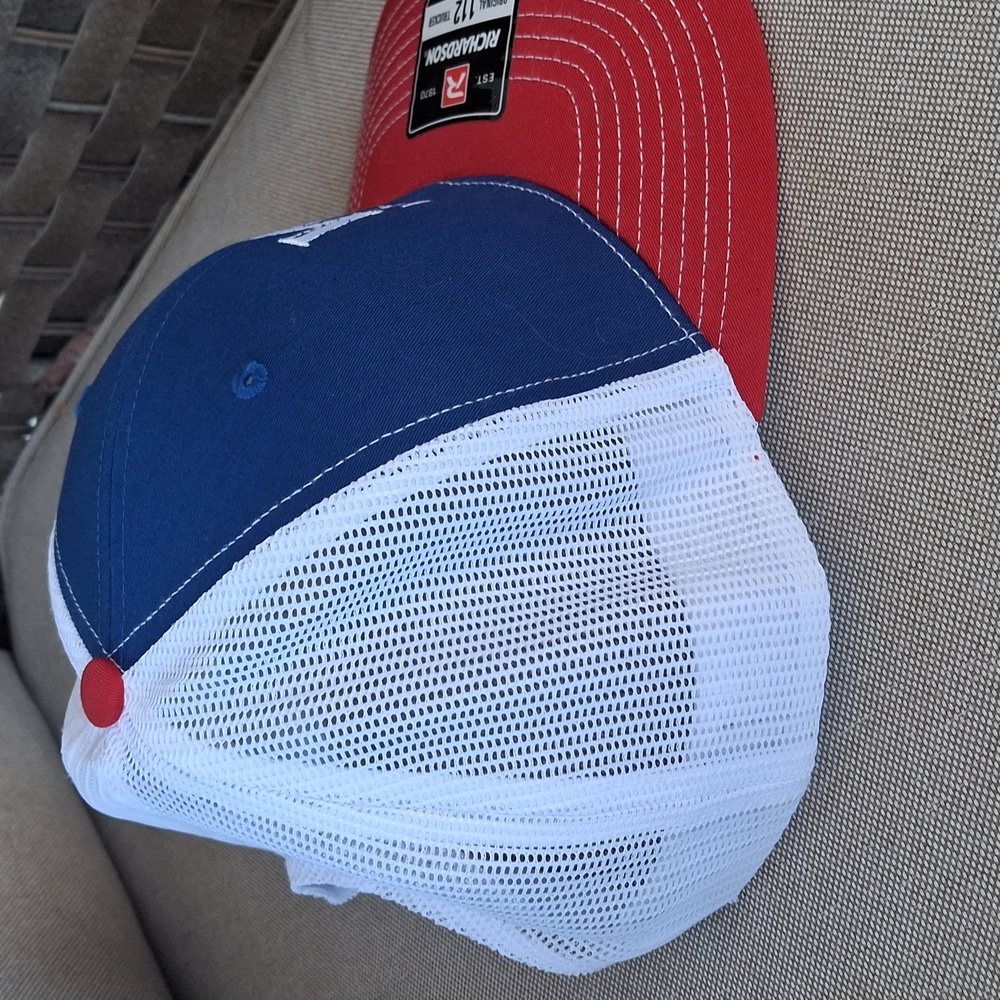 Richardson Blue and Red Trucker Hat - Picture 4 of 6